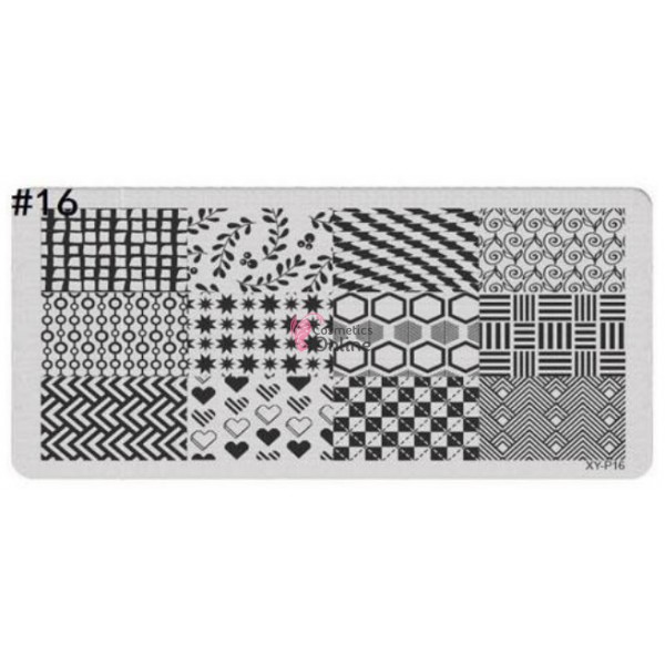 Matrita de Unghii din metal dreptunghiulara 6x12cm XYP 016